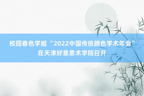 校园春色学姐 “2022中国传统颜色学术年会”在天津好意思术学院召开