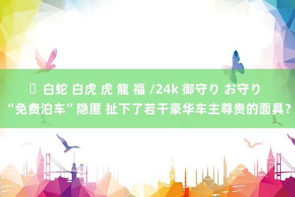 ✨白蛇 白虎 虎 龍 福 /24k 御守り お守り “免费泊车”隐匿 扯下了若干豪华车主尊贵的面具？